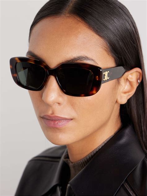 celine sunglasses acetate rectangle|Rectangular sunglasses in acetate .